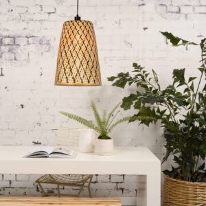 Svítidlo Good & Mojo přírodní/černá bambus/železo/textil