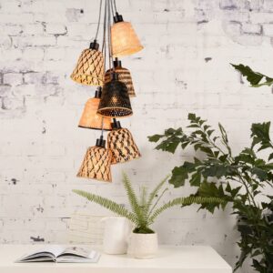 Svítidlo Good & Mojo přírodní/černá bambus/železo/textil
