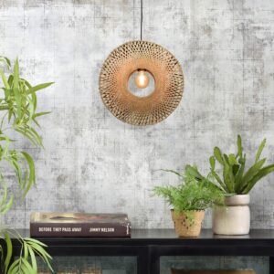 Svítidlo Good & Mojo přírodní/černá bambus/železo/textil