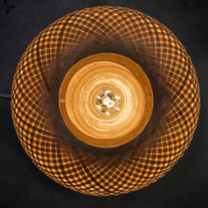 Svítidlo Good & Mojo bílá/přírodní bambus/textil