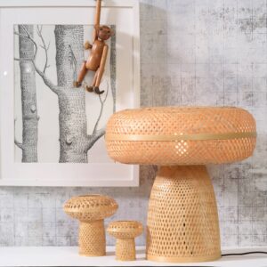 Svítidlo Good & Mojo přírodní/černá bambus/železo/textil