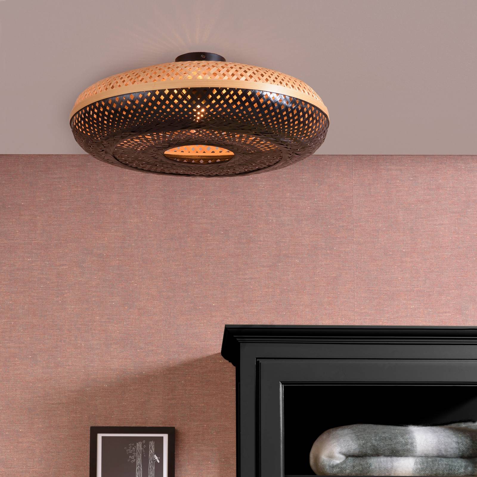 Svítidlo Good & Mojo přírodní/černá bambus/železo