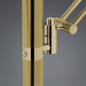 Svítidlo HELL starožitná mosaz železo/nerezová ocel/alabastrové sklo