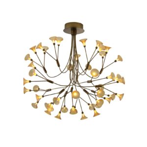 Svítidlo HELL patinovaná mosaz/jantar kov/akryl