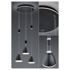 Svítidlo HELL černá železo/nerezová ocel