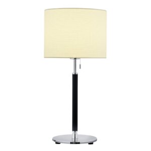 Svítidlo HELL černá/chrom/bílá železo/nerezová ocel/textil