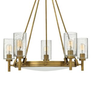 Svítidlo HINKLEY starožitná mosaz/průhledná kov/sklo