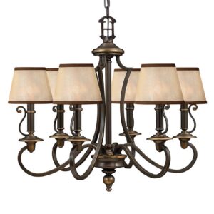 Svítidlo HINKLEY bronzová/jantarová kov/Organza