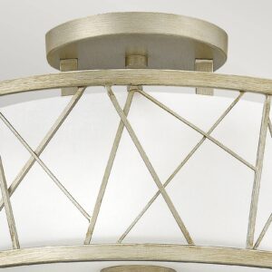 Svítidlo HINKLEY lístkové stříbro/opálová kov/sklo