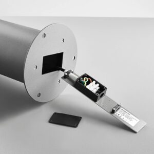 Svítidlo Heitronic černá/čirá hliník