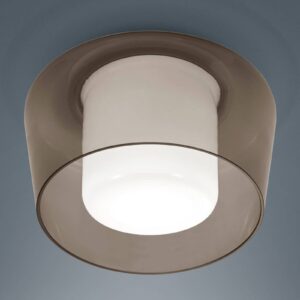 Svítidlo Helestra bílá/jantarová transparentní sklo/kov