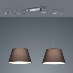 Svítidlo Helestra antracit/chrom kov/chintz