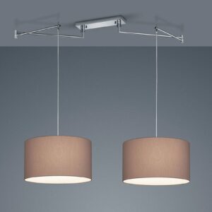 Svítidlo Helestra mokka/chrom kov/chintz