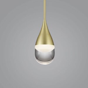 Svítidlo Helestra matná zlatá/transparentní hliník/sklo