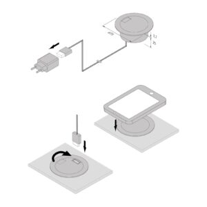 Svítidlo Hera černá plast