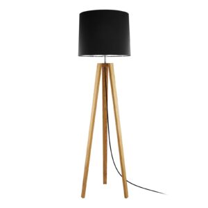 Svítidlo HerzBlut dub se suky naolejovaný/černá dřevo/textil/nikl