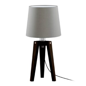 Svítidlo HerzBlut dub se suky černá/taupe dřevo/textil/nikl