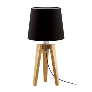 Svítidlo HerzBlut dub se suky naolejovaný/černá dřevo/textil/nikl