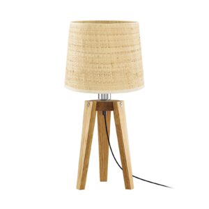 Svítidlo HerzBlut dub se suky naolejovaný/písková dřevo/textil/nikl