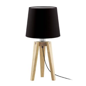 Svítidlo HerzBlut dub se suky přírodní/černá dřevo/textil/nikl