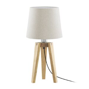 Svítidlo HerzBlut dub se suky přírodní/krémová dřevo/textil/nikl