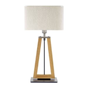 Svítidlo HerzBlut dřevo/textil/nikl