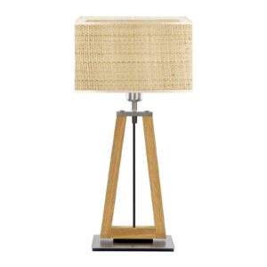 Svítidlo HerzBlut dřevo/textil/nikl