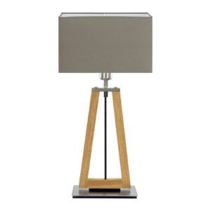 Svítidlo HerzBlut dřevo/textil/nikl