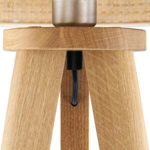 Svítidlo HerzBlut dub se suky naolejovaný/taupe dřevo/textil/nikl