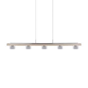 Svítidlo HerzBlut dub se suky bílá/opálově bílá/nikl matný dřevo/sklo/nikl