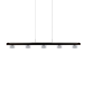 Svítidlo HerzBlut dub se suky černá/opálově bílá/nikl matný dřevo/sklo/nikl