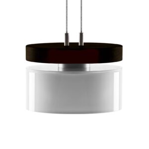 Svítidlo HerzBlut dub se suky černá/opálově bílá/nikl matný dřevo/sklo/nikl