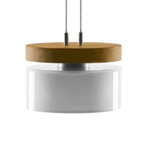 Svítidlo HerzBlut dub se suky olejovaný/opálově bílá/nikl matný dřevo/sklo/nikl