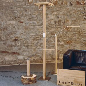 Svítidlo HerzBlut dub přírodní masivní dřevo/kov/plast