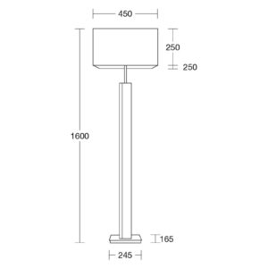 Svítidlo HerzBlut dub přírodní/bílá/mosaz dřevo/textil/kov
