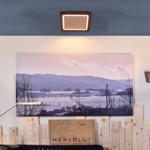 Svítidlo HerzBlut ořech masivní dřevo/kov/plast