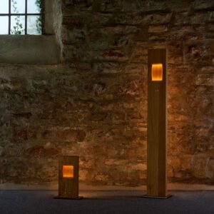 Svítidlo HerzBlut dub olejovaný/nikl matný dubové dřevo/železo