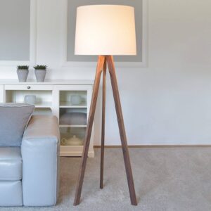 Svítidlo HerzBlut bílá/ořechové dřevo/olejované bavlna/dřevo