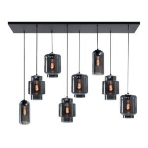 Svítidlo HighLight černá/kouřová kov/sklo