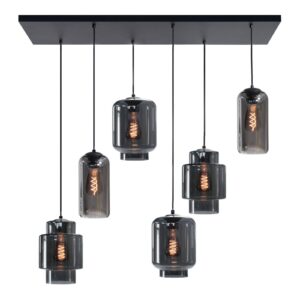 Svítidlo HighLight černá/kouřová kov/sklo