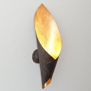 Svítidlo Holländer černohnědá/zlatá železo