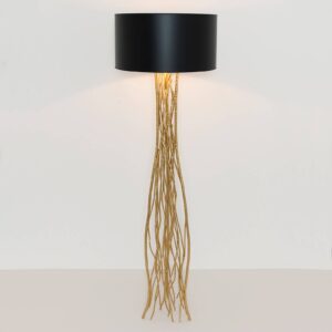 Svítidlo Holländer zlatá/černá železo/textil