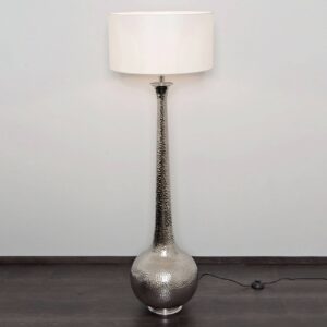 Svítidlo Holländer stříbro leštěné/bílá hliník/tkanina