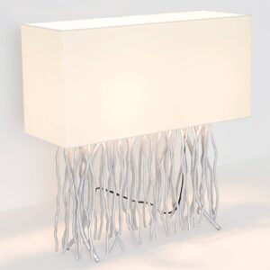 Svítidlo Holländer stříbrná/ecru železo/textil