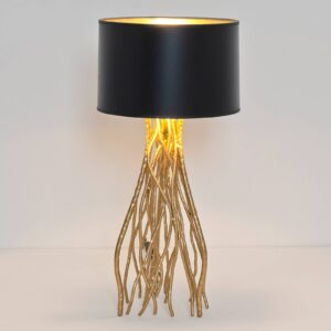 Svítidlo Holländer zlatá/černá železo/textil