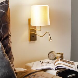 Svítidlo Hufnagel krémově bílá/nikl matný mosaz/nerezová ocel/plast