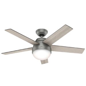 Svítidlo Hunter stříbrná matná/šedá kov/plast