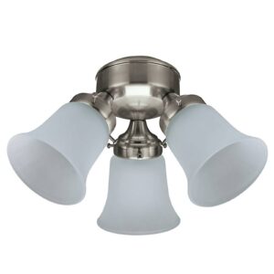 Svítidlo Hunter kartáčovaný nikl/bílá kov/sklo