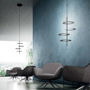 Svítidlo ICONE černá/hliník satinovaný hliník