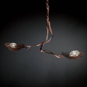 Svítidlo ICONE měď/opálová kov/sklo